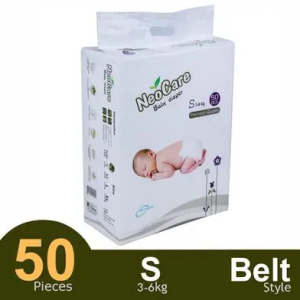 Neocare Premium Belt System Baby Diaper (3-6 Kg) (50 Pcs)
