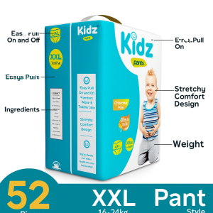Kidz Pant System Baby Diaper (XXL Size) (16–24 kg) (52 Pcs)