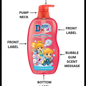 D-nee Kids Head and Body Bath Gummi Shower Gel with Fresh Fragrance 400ml