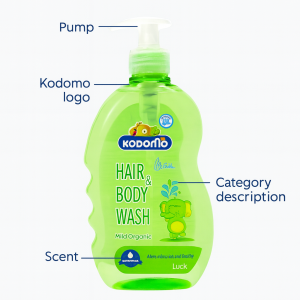 Kodomo Baby Hair and Body Wash 400ml
