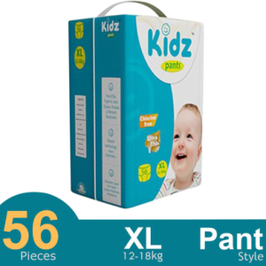 Kidz Pant System Baby Diaper (XL Size) (12-18 kg) (56 Pcs)