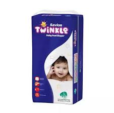 Savlon Twinkle Pant System Baby Diaper (S Size) (8 kg) (60 Pcs)